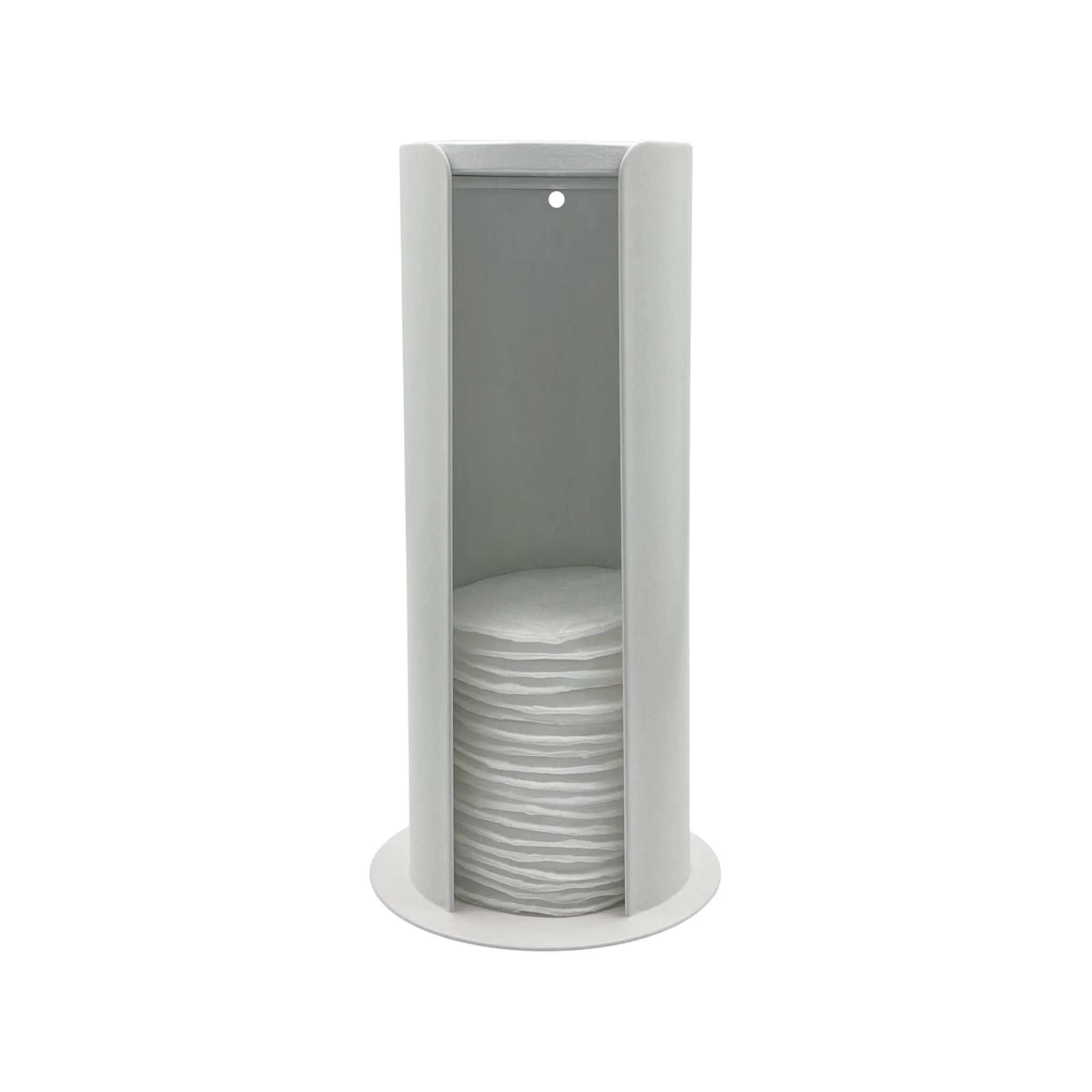 DESIGNSTUFF Cotton Pad Storage Holder, White