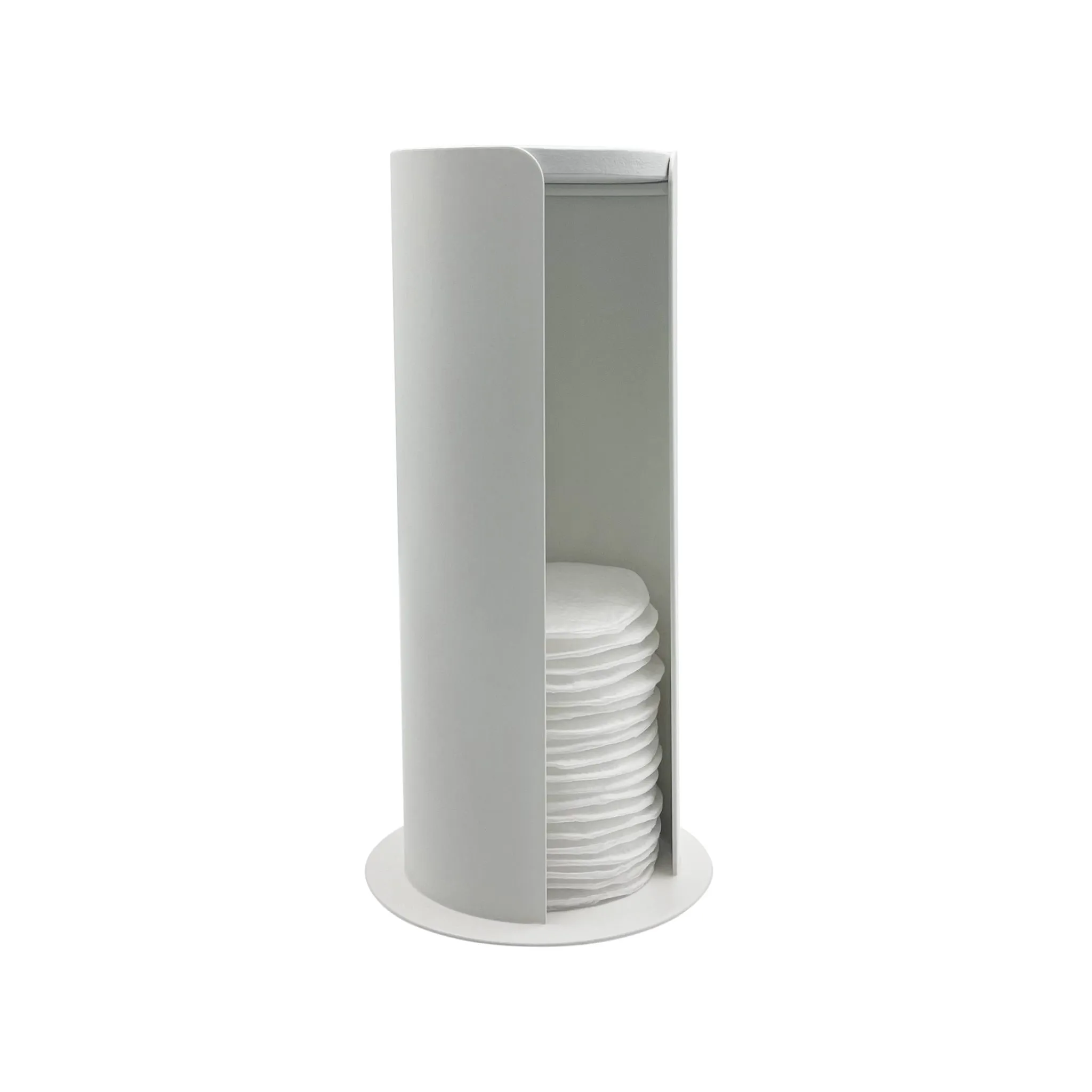 DESIGNSTUFF Cotton Pad Storage Holder, White