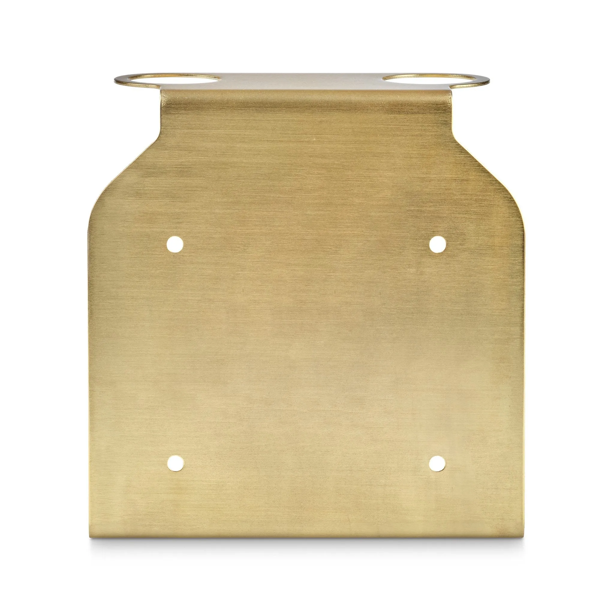 DESIGNSTUFF Dual Soap Dispenser Holder, Brushed Brass