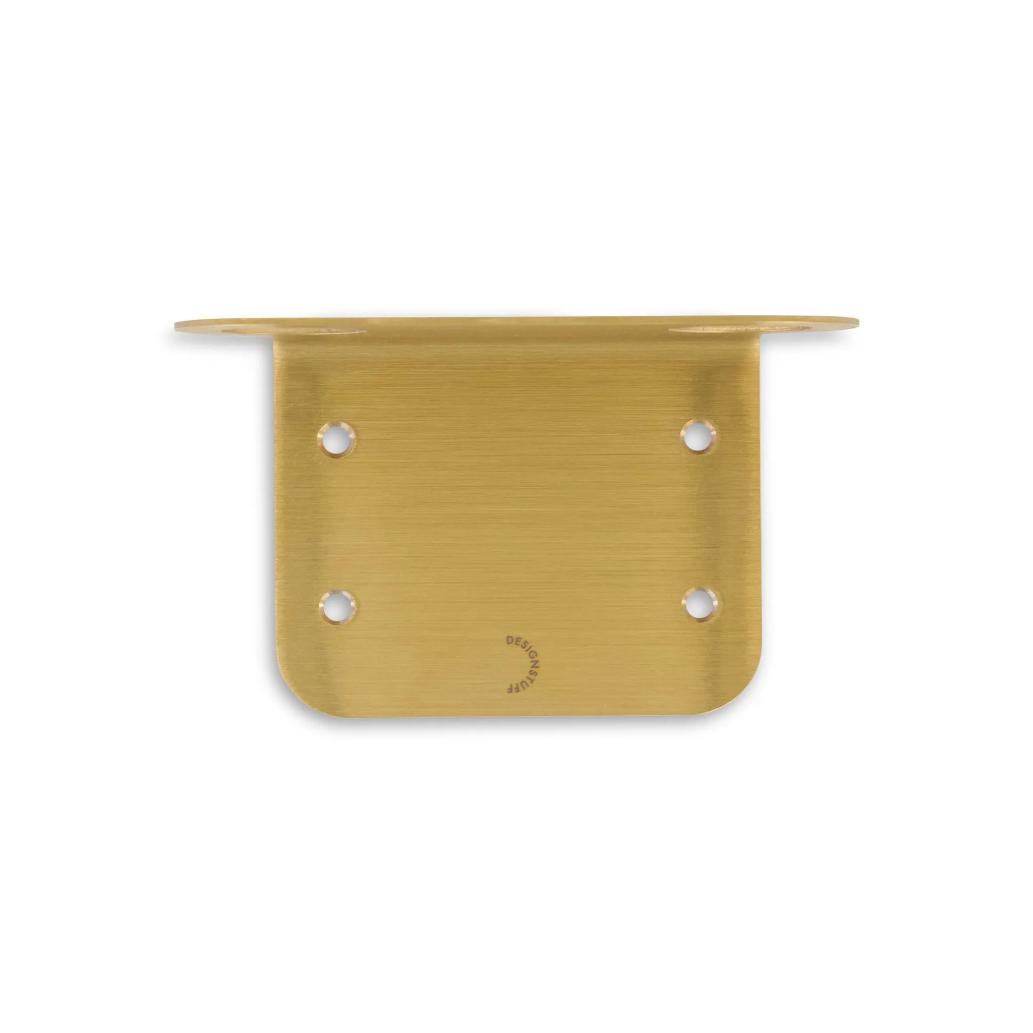 DESIGNSTUFF Floating Dual Soap Dispenser Holder, Brushed Brass