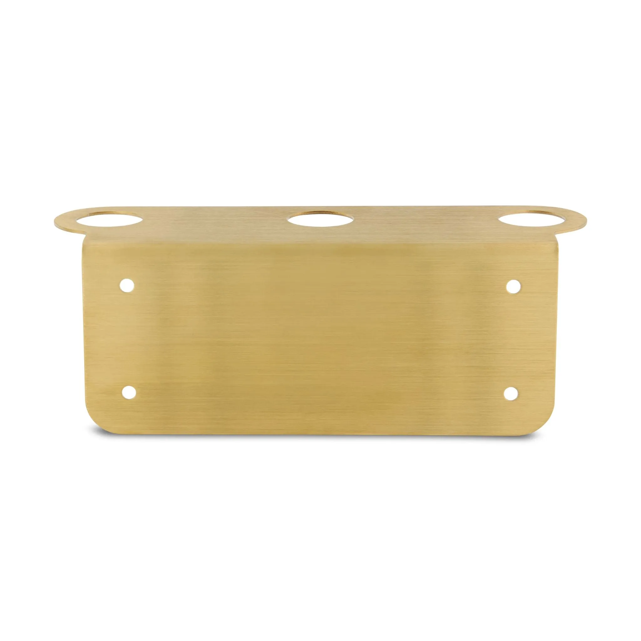 DESIGNSTUFF Floating Triple Soap Dispenser Holder, Brushed Brass