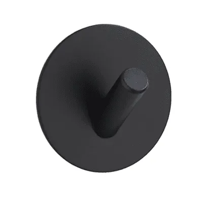 DESIGNSTUFF Hook Self-Adhesive, Black (Set of 3)