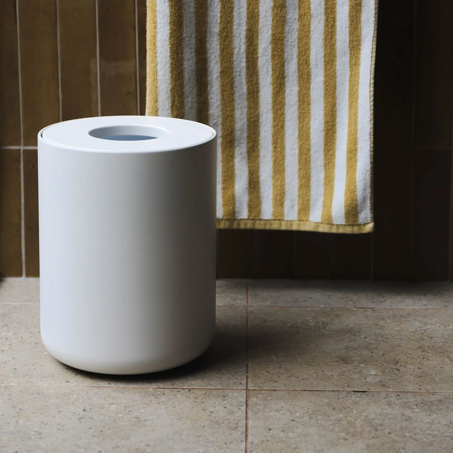 DESIGNSTUFF Round Bin, White