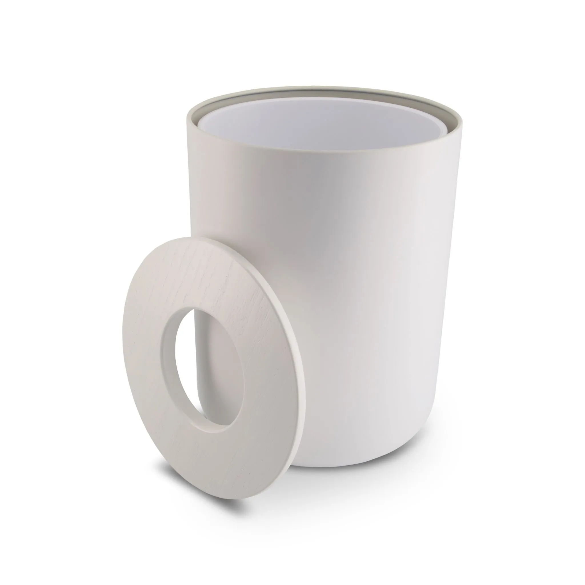 DESIGNSTUFF Round Bin, White
