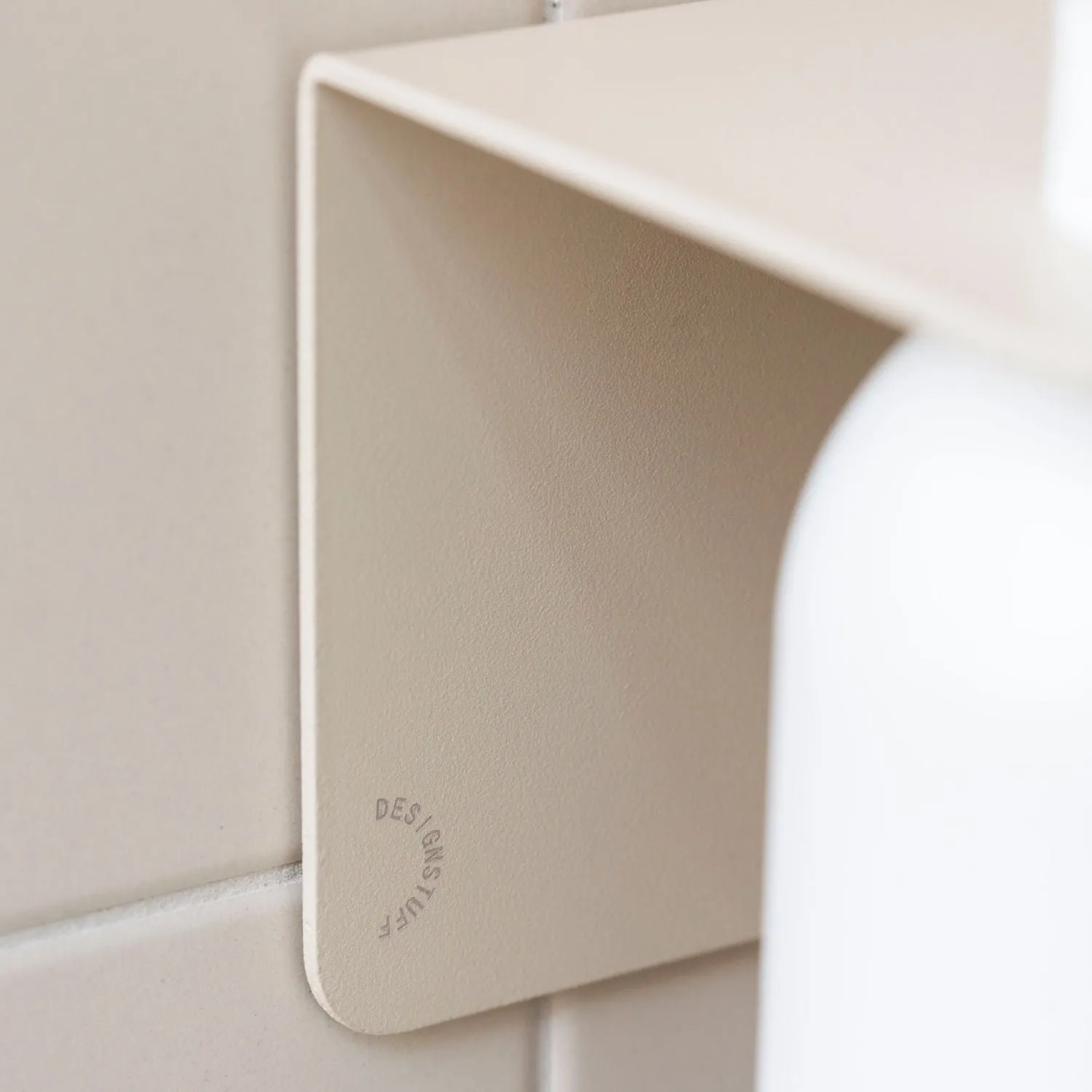 DESIGNSTUFF Shelf Dual Soap Dispenser Holder, Sand