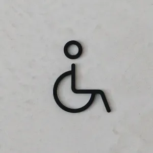 DESIGNSTUFF Signage, Restroom, Accessible, Black