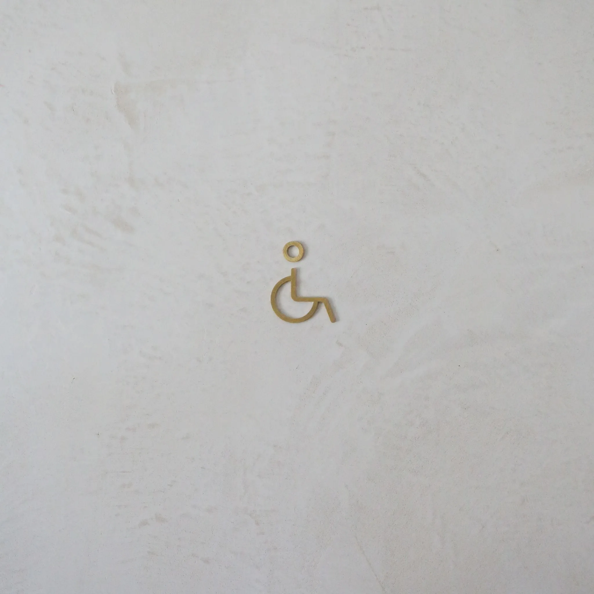 DESIGNSTUFF Signage, Restroom, Accessible, Brushed Brass