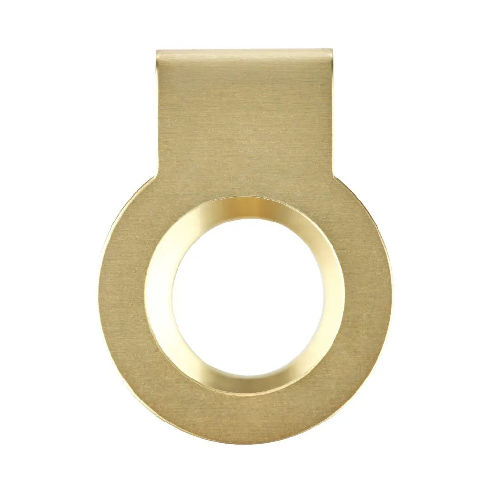 DESIGNSTUFF Single Soap Dispenser Holder, Brushed Brass