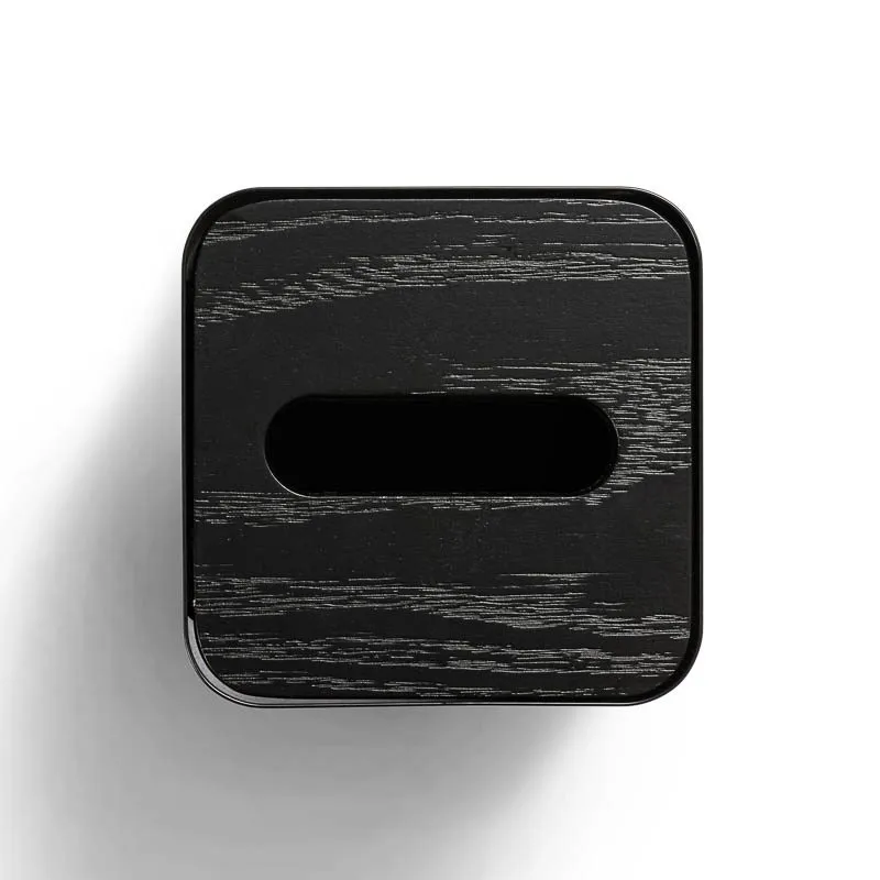 DESIGNSTUFF Square Tissue Box, Black