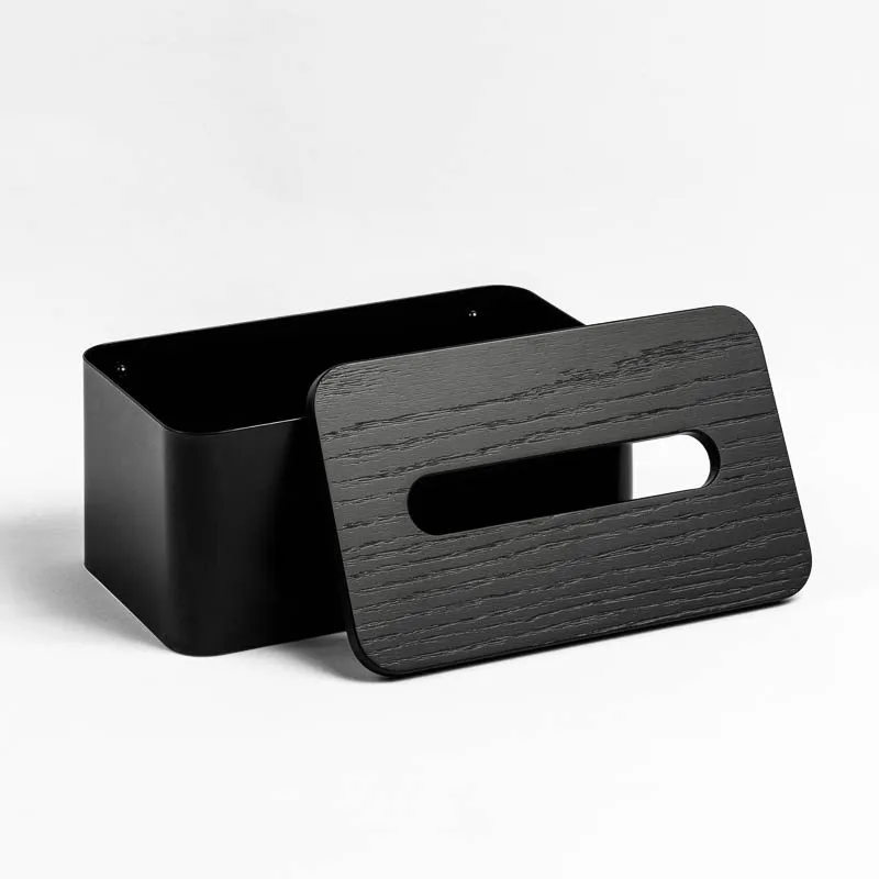 DESIGNSTUFF Tissue Box, Black