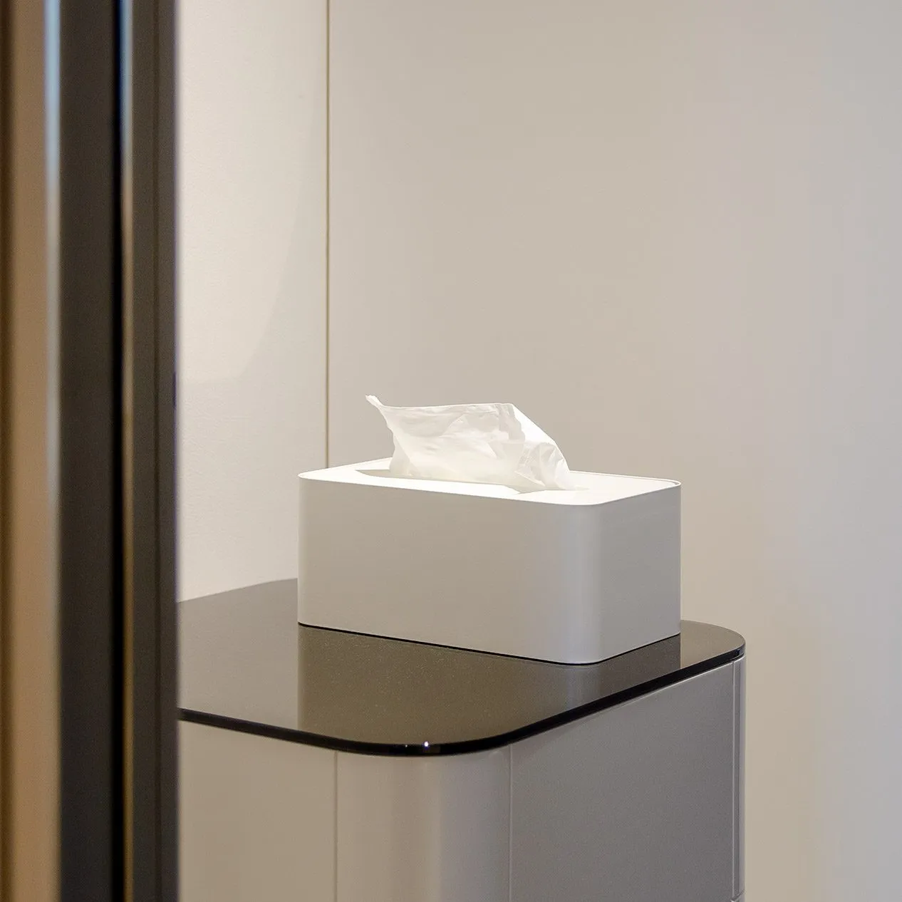 DESIGNSTUFF Tissue Box, White