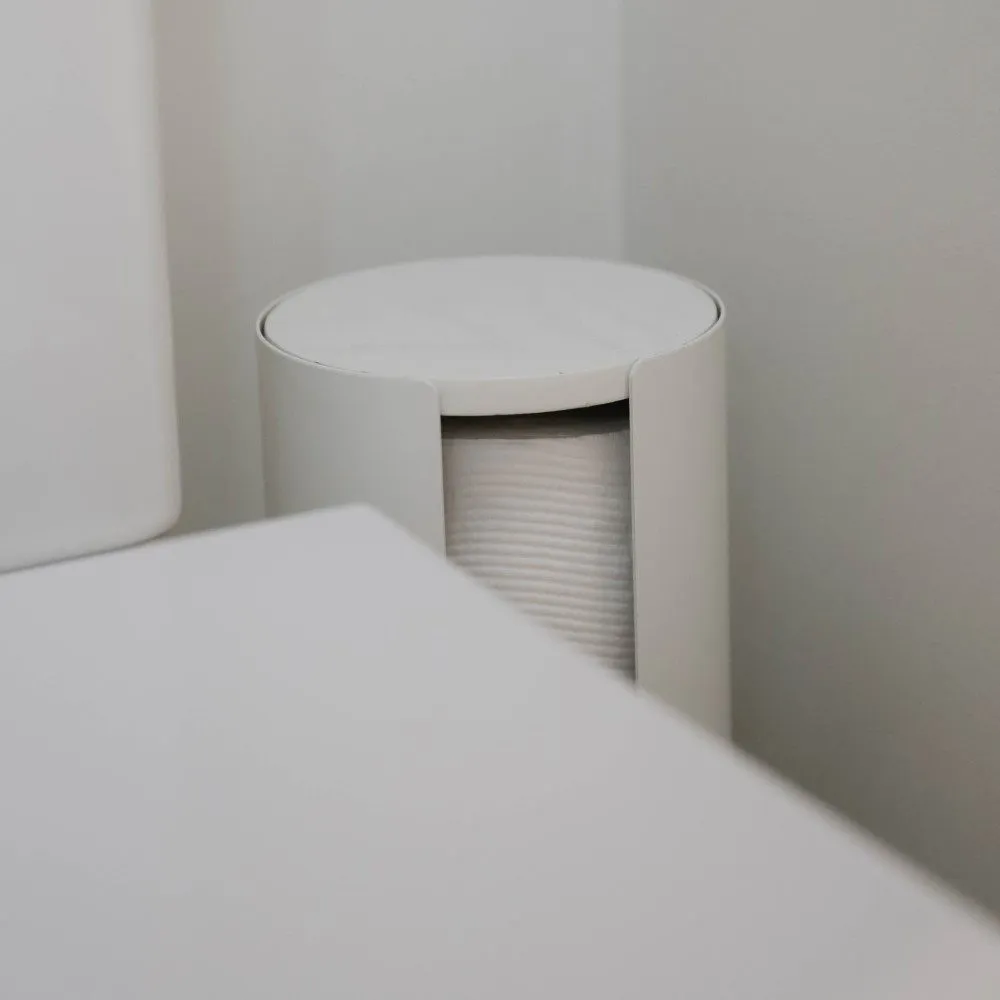 DESIGNSTUFF Toilet Roll Storage Holder, White