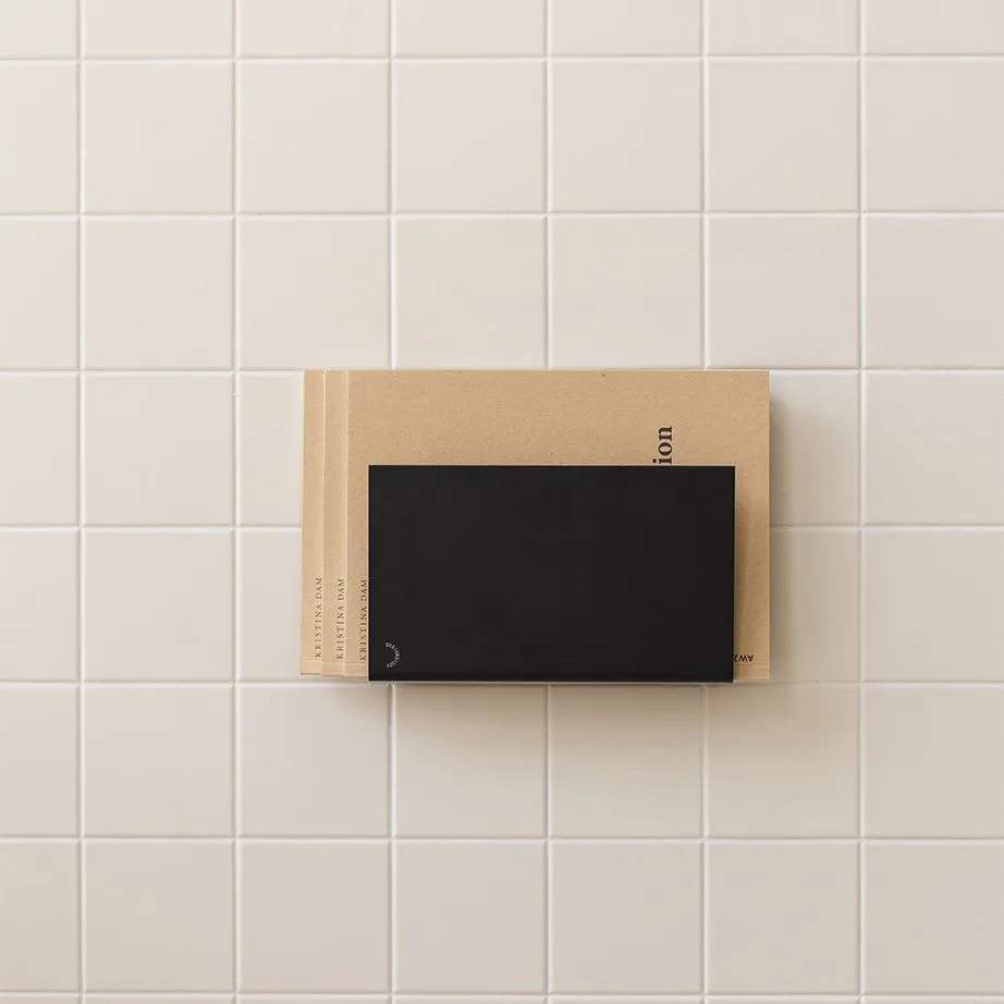 DESIGNSTUFF Wall Mounted Magazine Holder, Black