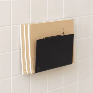 DESIGNSTUFF Wall Mounted Magazine Holder, Black