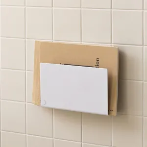 DESIGNSTUFF Wall Mounted Magazine Holder, White