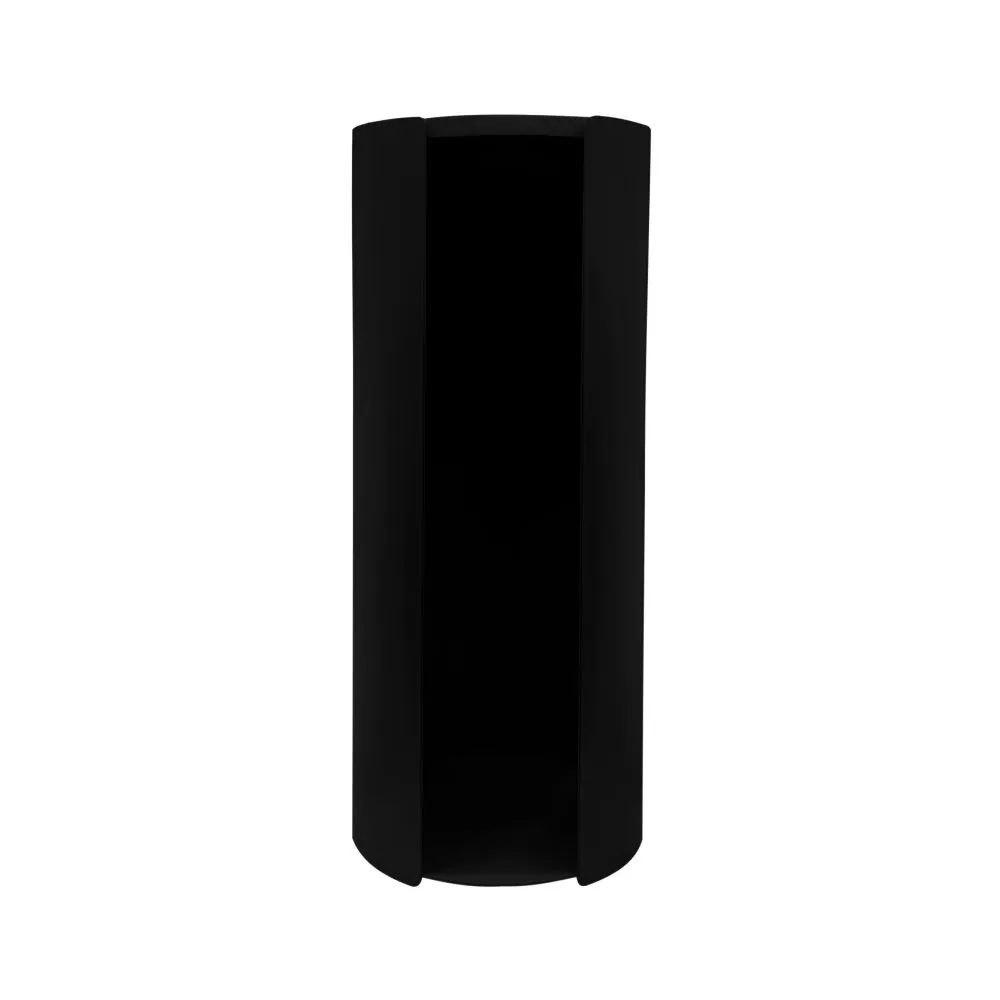 DESIGNSTUFF Wall Mounted Toilet Roll Storage Holder, Black
