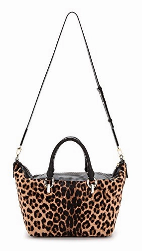 Diane Von Furstenberg Haircalf Sutra Metro Duffel Bag, Leopard Weekend Sale Special