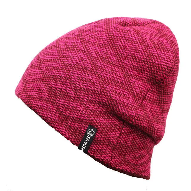 GiftWorthy Sale Knitted Men'S Skullies And Beanies Thermal Ski Hat Double-Sided Cap