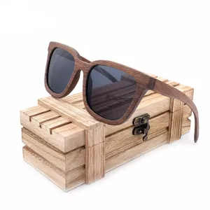 Black Walnut Wood Polarized Sunglasses In Wooden Box Surprise Offer Now Steal Todays Offer