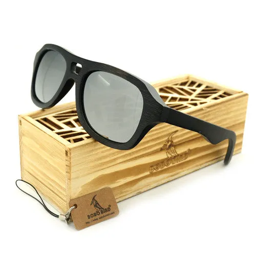 Special Deals Online Instant Deal Today Vintage Pilot Wooden Sunglasses In Gift Box - Green,Blue,Grey,Silver