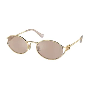 Perfect Gift Offer Grab Your Hot Pick Miu Miu Mu 52Ys Zvn20F WomenS Sunglasses C Pale Gold, Pink Gold Lenses