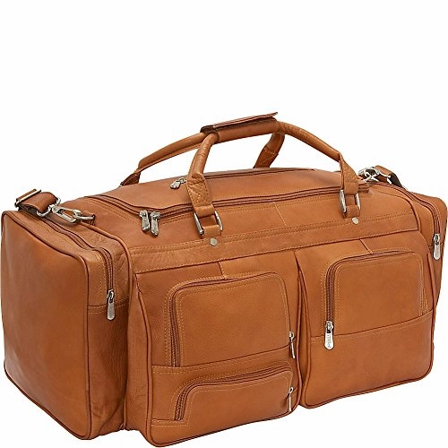 Shop Hot Picks Hot Sale Alert Piel Leather 24In Duffel With Pockets, Saddle, One Size