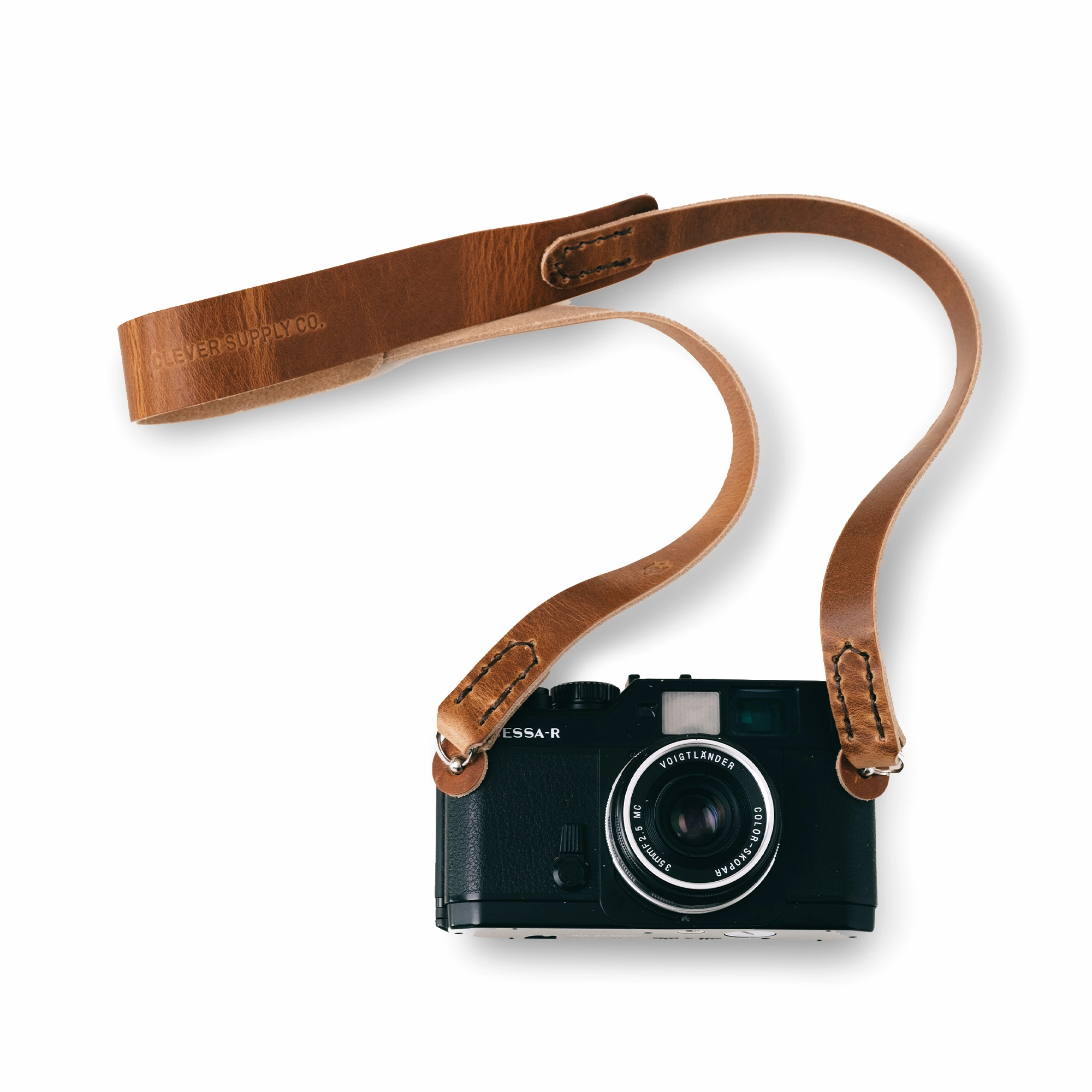Limited Time Steal Clever Supply Traditional Camera Strap With Split Ring, 36" - English Tan