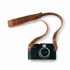 Limited Time Steal Clever Supply Traditional Camera Strap With Split Ring, 36" - English Tan