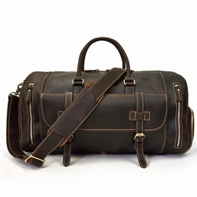 Crazy Horse Genuine Leather Travel Bag Men Vintage Travel Duffel Bag Big Cow Leather Carry On Best Deal Today Trending Hot Picks