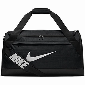Flash Sale Now Grab Todays Deal Nike Brasilia Duffel Bag, Black/Black/White, Medium