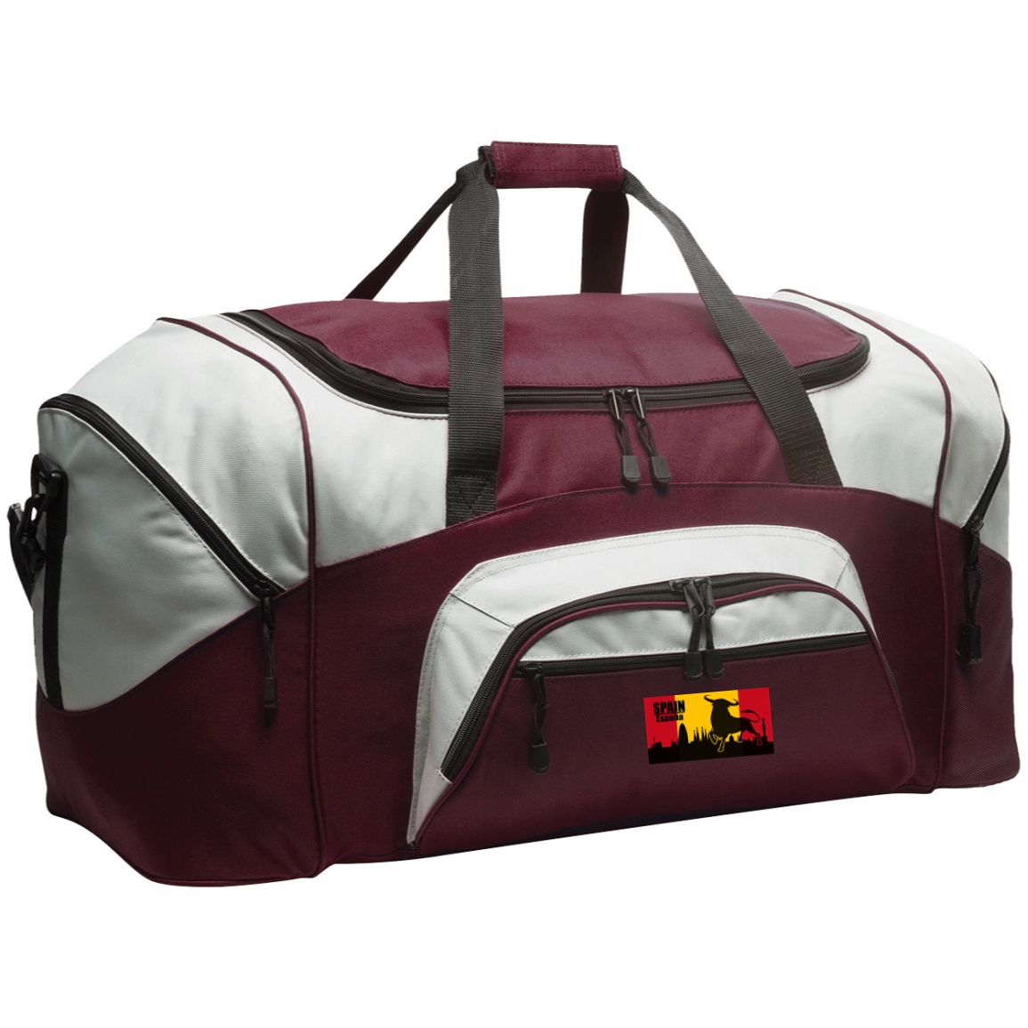 Spain - Travel Experts Colorblock Sport Duffel Limited Stock Hot Deal