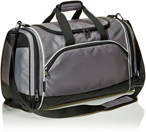 Today Only Hot Sale Hot Clearance Now Amazonbasics Sports Duffel - Medium, Grey