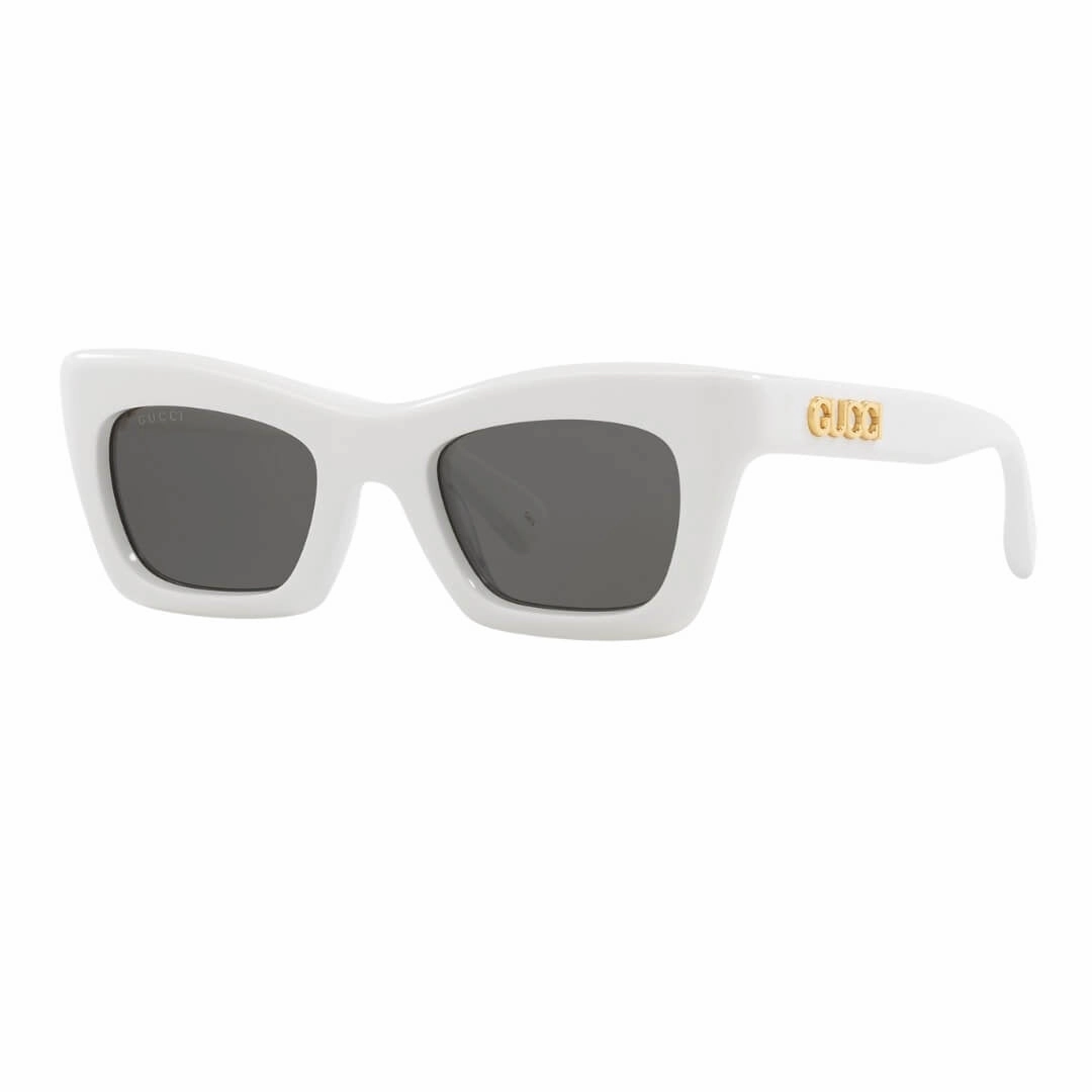 Shop the Best Deals Gucci Gg1773S 002 WomenS Sunglasses - White Frame, Grey Lenses