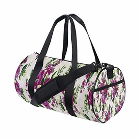 Duffel Bag Floral Pattern New Women Garment Gym Tote Bag Best Sports Bag For Boys Clearance Blowout Limited Offer Alert