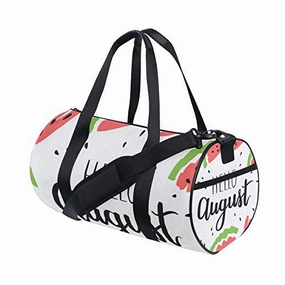 Mega Hot Offer Duffel Bags Atermelon Hello August Womens Gym Yoga Bag Small Fun Sports Bag For Men