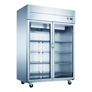 Dukers - D55AR-GS2, 55" 2 Glass Door Reach-in Refrigerator 40.7cu.ft NSF