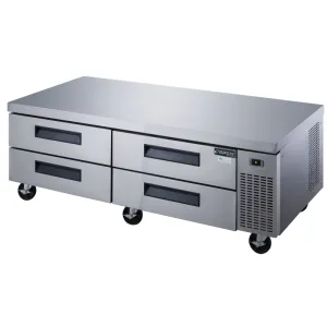 Dukers - DCB72-D4, Commercial Chef Base Refrigerator with 4 Drawers