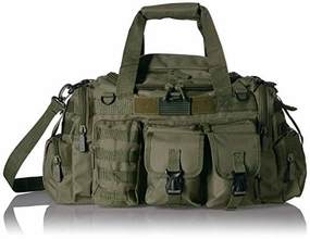 Gift Sale Event MustHave Items East West U.S.A Tactical Outdoor Multi Pockets Heavy Duty 22" Duffel Bag, Outdoor Sports Bag Olive Color