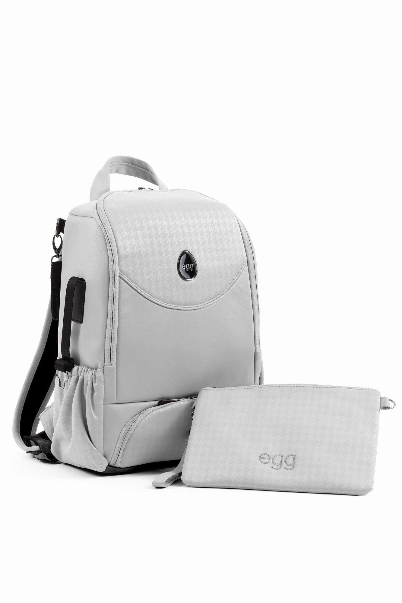MustHave Deals Egg 3 Top Loader Backpack - Houndstooth Silver