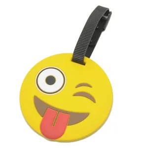 Hot Deal Alert Emoji Luggage Tag - Tongue Out