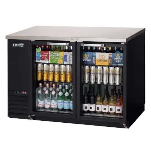 Everest - EBB48G-24, Commercial 49" Back Bar Refrigerator Cooler Two Section 13 cu. ft.