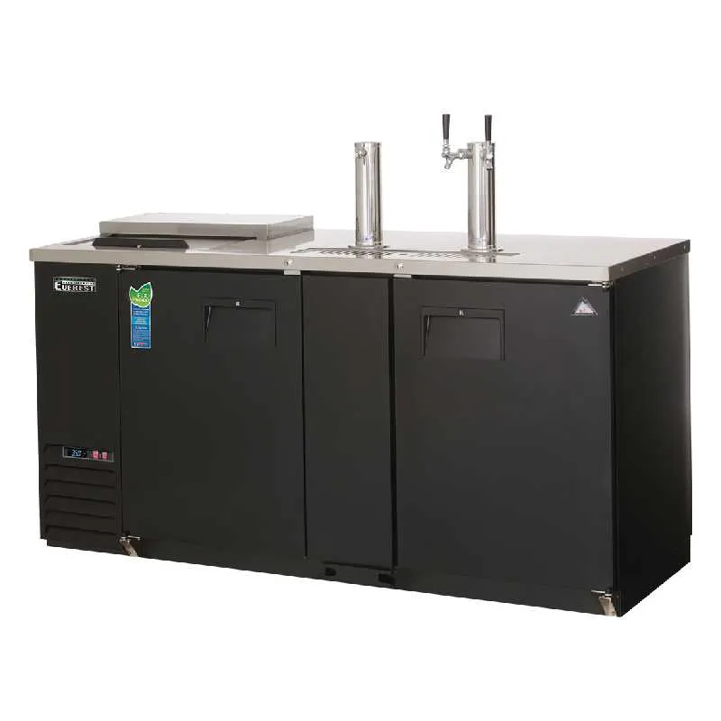 Everest - EBD3-CT, Commercial 68" Club Top Direct Draw Keg Refrigerator Cooler Beer Dispenser
