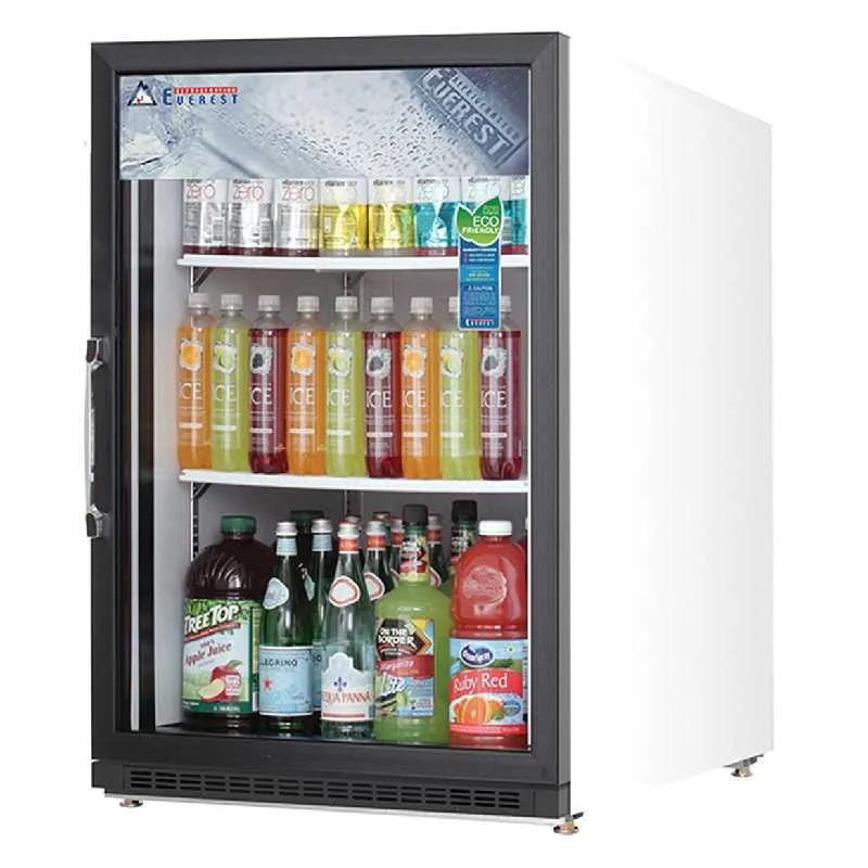 Everest - EMGR5, Commercial 25" 1 Swing Glass Door Merchandiser Refrigerator 5 cu. ft.