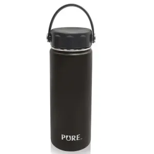 Pure 600Ml Black Thermal Steel Bottle Hot Pick of the Day