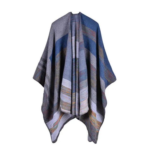 Winter Women'S Striped Poncho Scarf - 5 Colors Special Deal Frenzy MustHave Deal