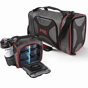 Fit & Fresh Dual Jaxx Fitpak Duffel With Portion Control Container Set, Reusable Ice Pack, And Flash Deal Alert