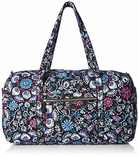 Vera Bradley Womens Iconic Large Travel Duffel, Signature Cotton, Bramble, One Size Dont Miss Hot Deals Limited Edition Offer