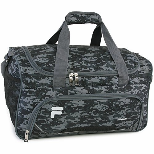 Fila Source Sm Travel Gym Sport Duffel Bag, Black Digi Camo Special Savings Today