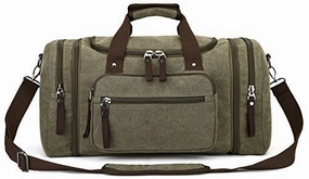 Canvas Duffel Bag, Aidonger Vintage Canvas Weekender Bag Travel Bag Sports Duffel With Shoulder Strap (Army Green) Grab It Before Gone