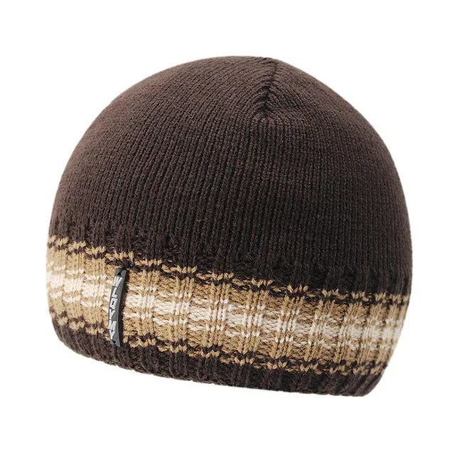 Fashion Knitted Beanie Hats For Men With Velvet Inside - Red,Gray,Blue,Coffee,Black Limited Time Steal